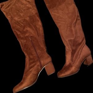 NEW: FTF OVER THE KNEE BOOT - COGNAC COLOR